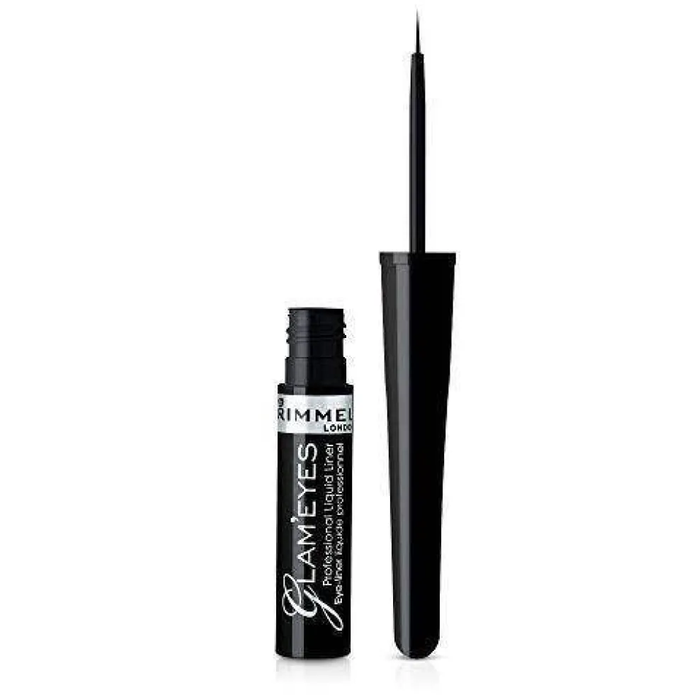Rimmel Glam'eyes Professional eyeliner w płynie 001 Glamour Black 3.5ml