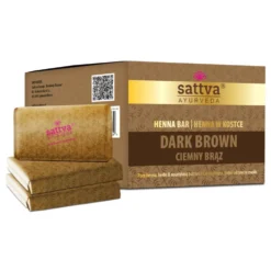 Sattva Ayurveda Henna Bar henna w kostce Dark Brown 3x80g