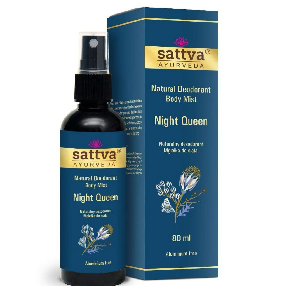 Sattva Natural Deodorant Body Mist naturalny dezodorant w formie mgiełki do ciała Night Queen 80ml