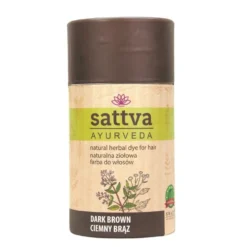Sattva Natural Herbal Dye for Hair naturalna ziołowa farba do włosów Dark Brown 150g