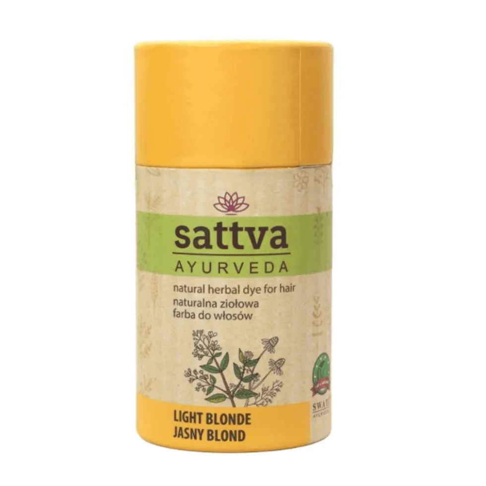 Sattva Natural Herbal Dye for Hair naturalna ziołowa farba do włosów Light Blonde 150g