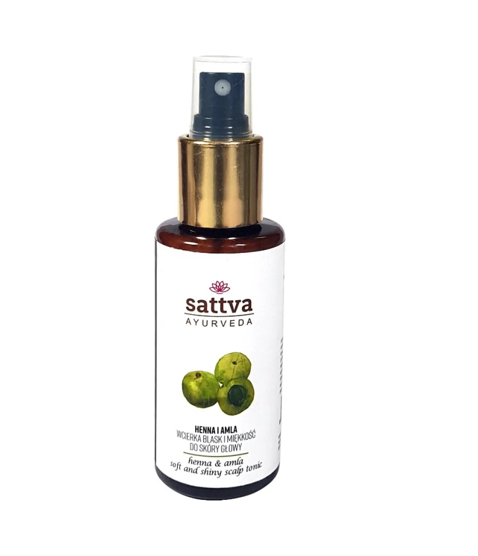 Sattva Soft And Shiny Scalp Tonic wcierka blask i miękkość do skóry głowy Henna & Amla 100ml