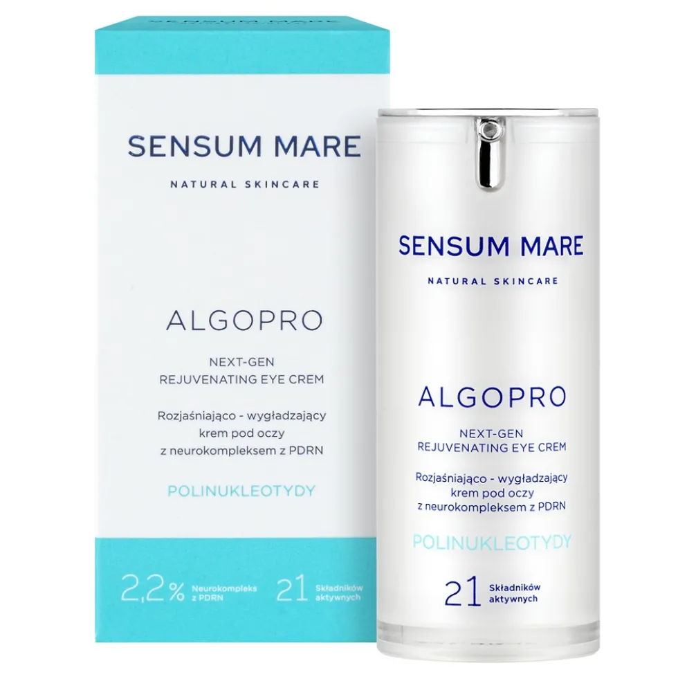 Sensum Mare Algopro rozjaśniająco-wygładzający krem pod oczy z 2.2% neurokompleksem z PDRN 15ml