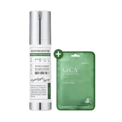 SKIN627 Boosting Shot 100 + Cica with Green Tea Sheet Mask zestaw serum do twarzy 50ml + maseczka w płachcie 22ml