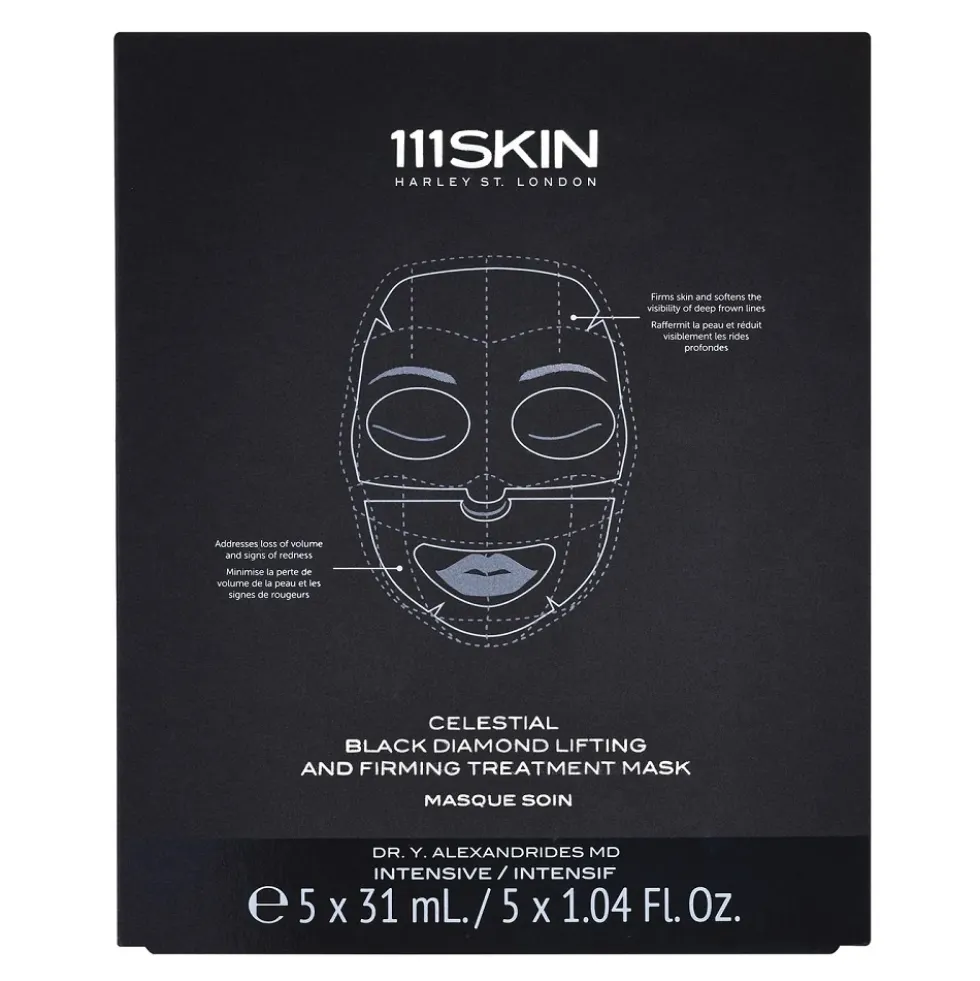 111Skin Celestial Black Diamond liftingująca i ujędrniająca maseczka w płachcie 5x31ml