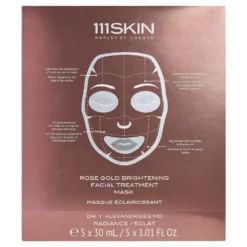 111Skin Rose Gold rozświetlająca maseczka w płachcie 5x30ml