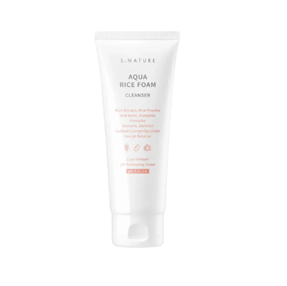 S.NATURE Aqua Rice Foam Cleanser ryżowa pianka do mycia twarzy 80ml