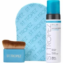ST. TROPEZ Ultimate Tan Body Essentials Kit zestaw Bronzing Mousse pianka samoopalająca 200ml + aplikator do samoopalacza + szczoteczka