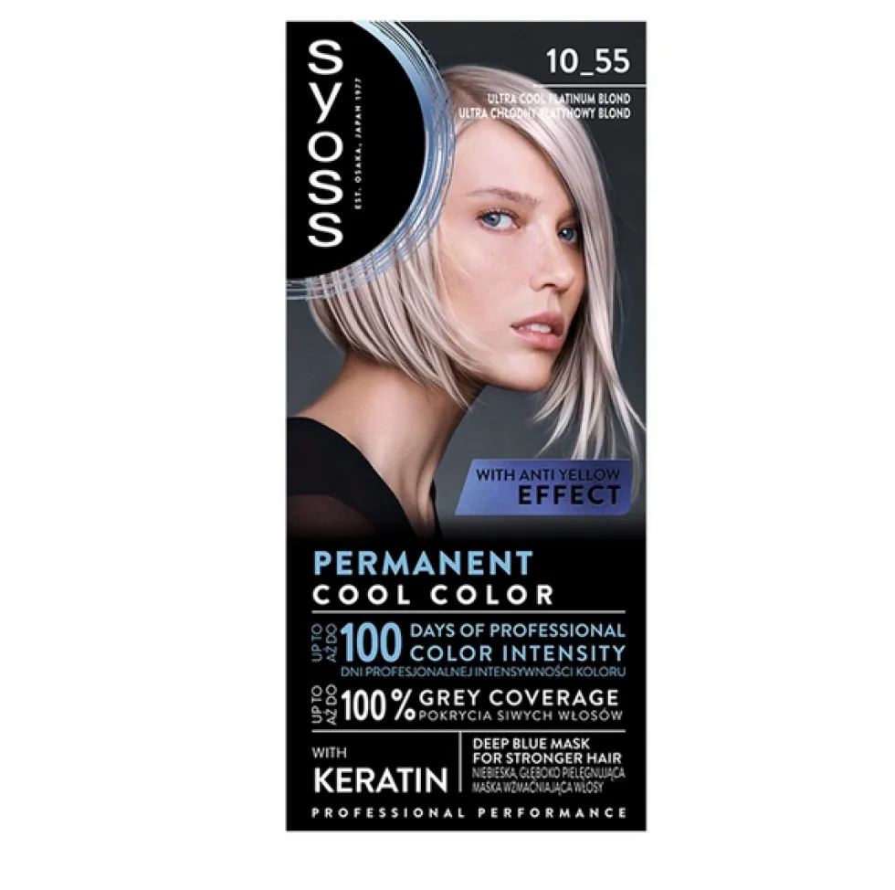 Syoss Cool Blonds rozjaśniacz do włosów 10_55 Ultra Platynowy Blond