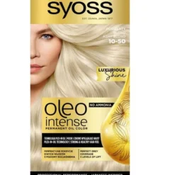 Syoss Oleo Intense farba do włosów trwale koloryzująca z olejkami 10-50 Popielaty Blond