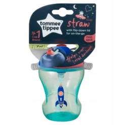 Tommee Tippee Straw Cup kubek niekapek ze słomką 7m+ Boy 230ml