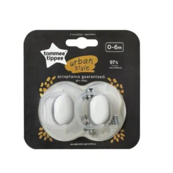 Tommee Tippee Urban smoczek uspokajający 0-6m Neutral 2szt