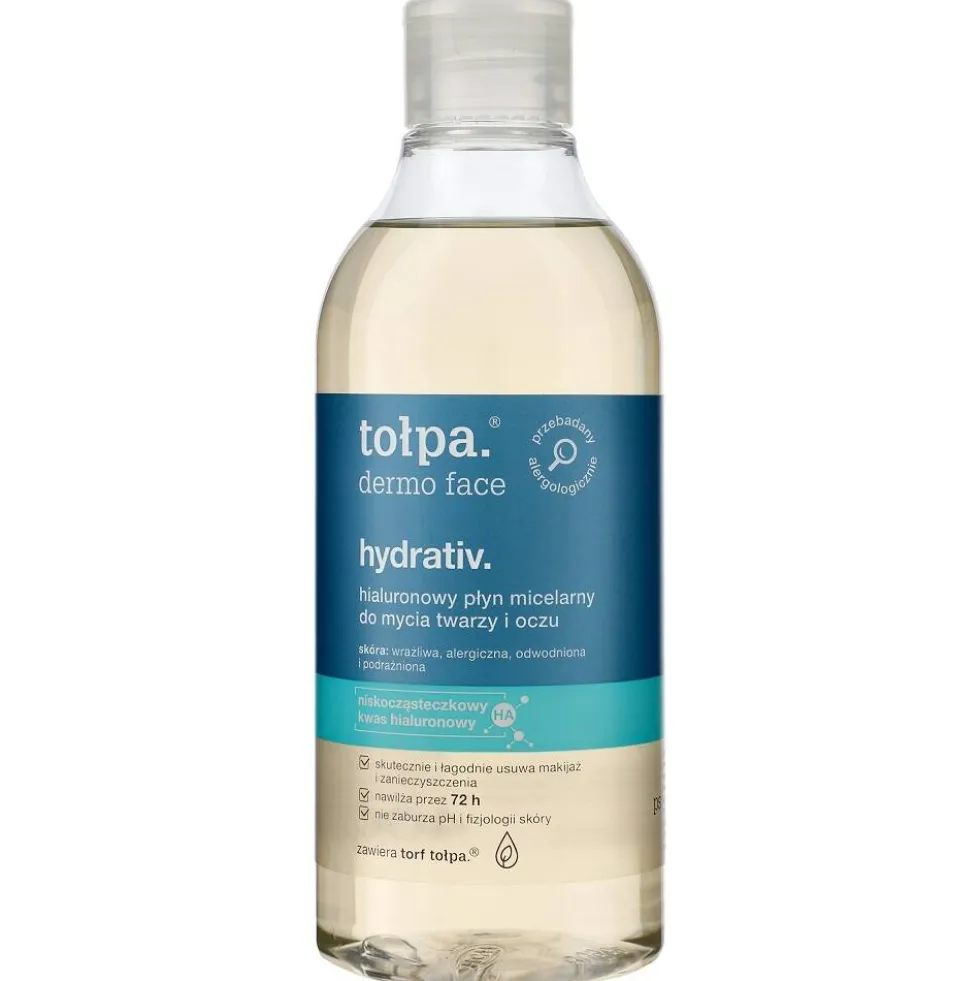 Tołpa Dermo Face Hydrativ hialuronowy płyn micelarny do mycia twarzy i oczu 400ml