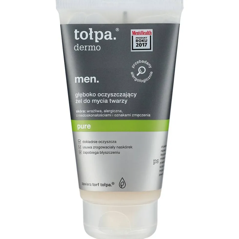 Tołpa Dermo Men Pure głęboko oczyszczający żel do mycia twarzy 150ml
