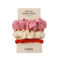 Twisty We Curl Waaay Back zestaw jedwabnych gumek do włosów 3szt