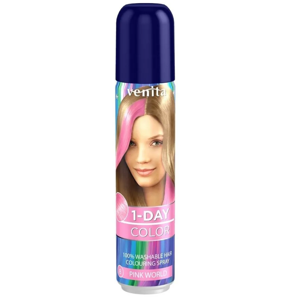 Venita 1-Day Color koloryzujący spray do włosów Różowy Świat 50ml