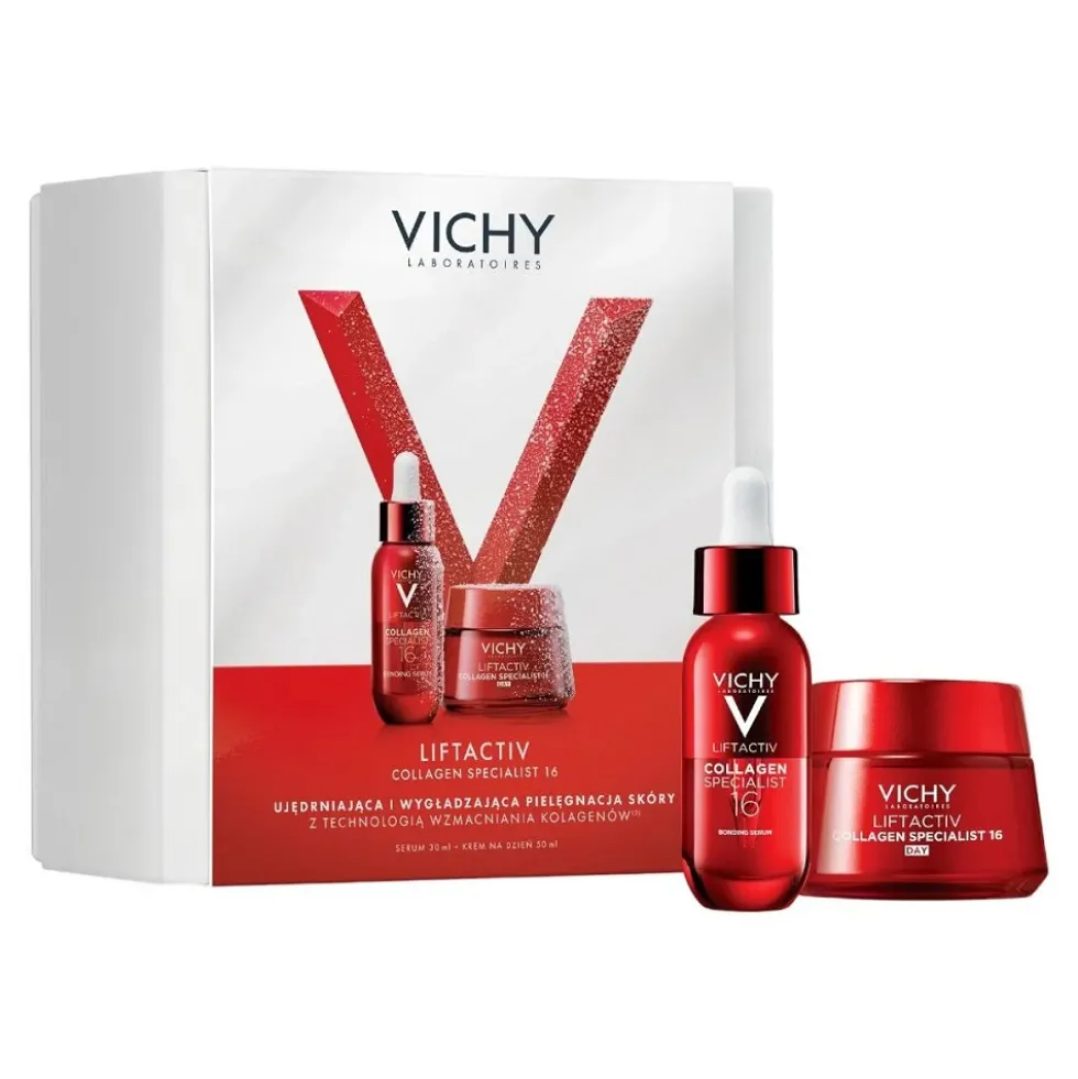 Vichy Liftactiv Collagen Specialist 16 zestaw krem na dzień 50ml + serum do twarzy 30ml