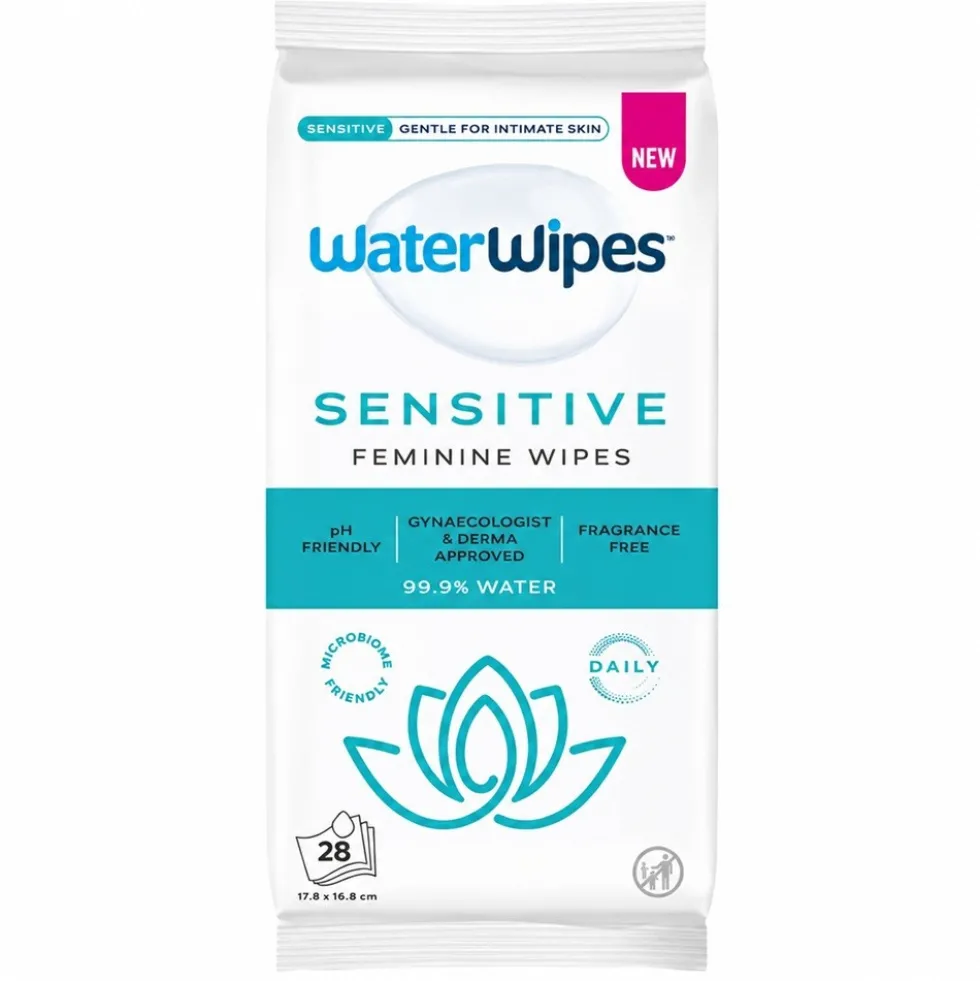 WaterWipes Sensitive Feminine Wipes chusteczki do higieny intymnej dla skóry wrażliwej 28szt