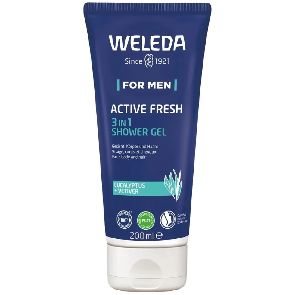 Weleda Active Fresh 3in1 żel pod prysznic dla mężczyzn 200ml