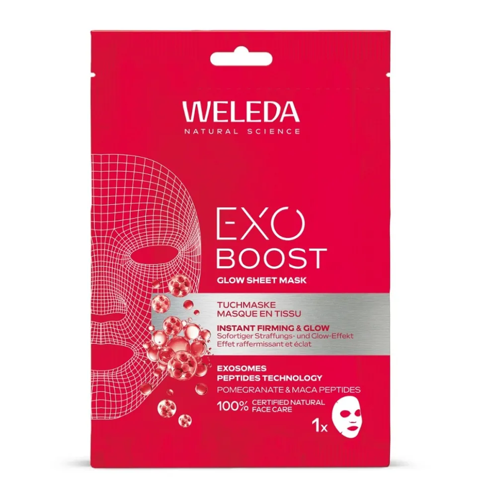 Weleda Exo Boost rozświetlająca maska w płachcie 20ml