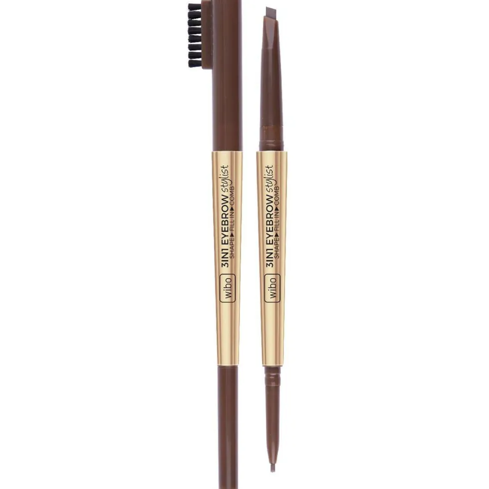 Wibo 3in1 Eyebrow Stylist kredka do brwi z grzebykiem 1 Soft Brown