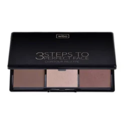 Wibo 3 Steps To Perfect Face Contour Palette paleta do konturowania twarzy Dark 10g
