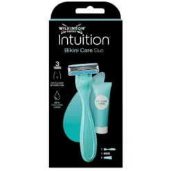 Wilkinson Intuition Bikini Care Duo zestaw maszynka do golenia z 3 ostrzami + kojący balsam po goleniu 40ml