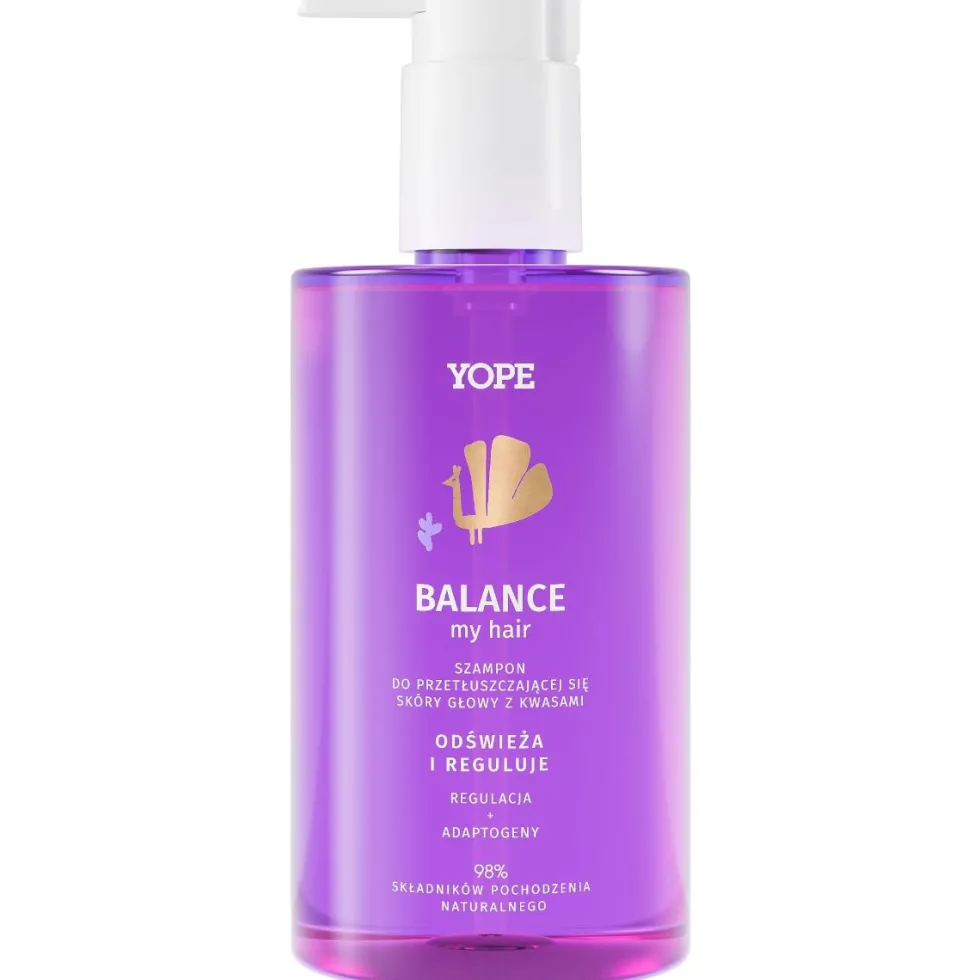Yope Balance My Hair szampon do przetłuszczającej się skóry głowy z kwasami 300ml