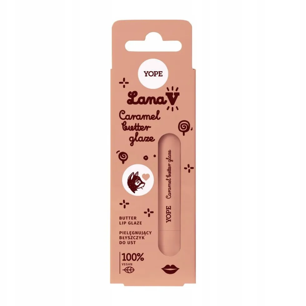 Yope Lana V Lip Glaze pielęgnujący błyszczyk do ust Caramel Butter 8ml
