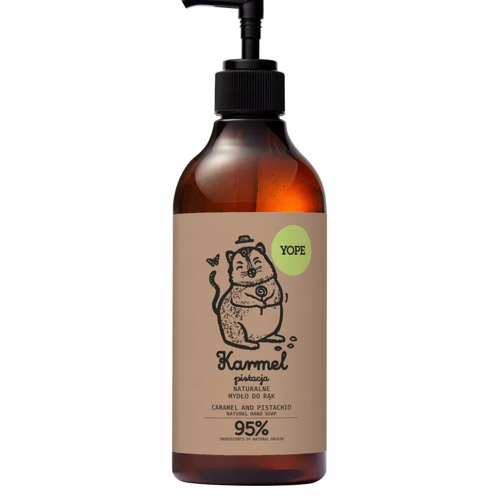 Yope Naturalne mydło do rąk Karmel & Pistacja 500ml