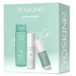 Yoskine Japan Pure Rice Infusion zestaw ryżowe serum do twarzy 30ml + ryżowy krem do twarzy 50ml + bogata ryżowa esencja do twarzy 200ml