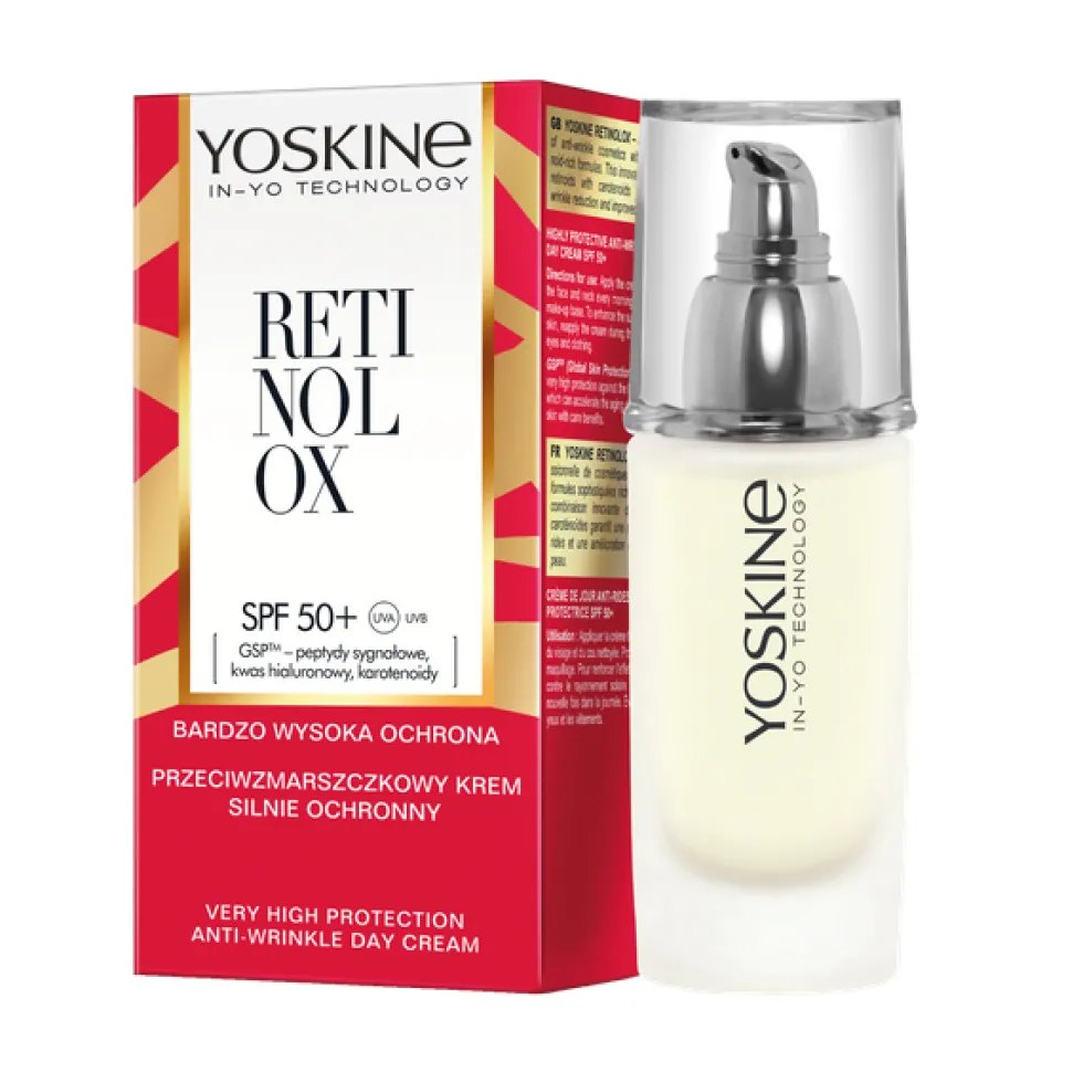 Yoskine Retinolox przeciwzmarszczkowy krem silnie ochronny na dzień SPF50+ 30ml