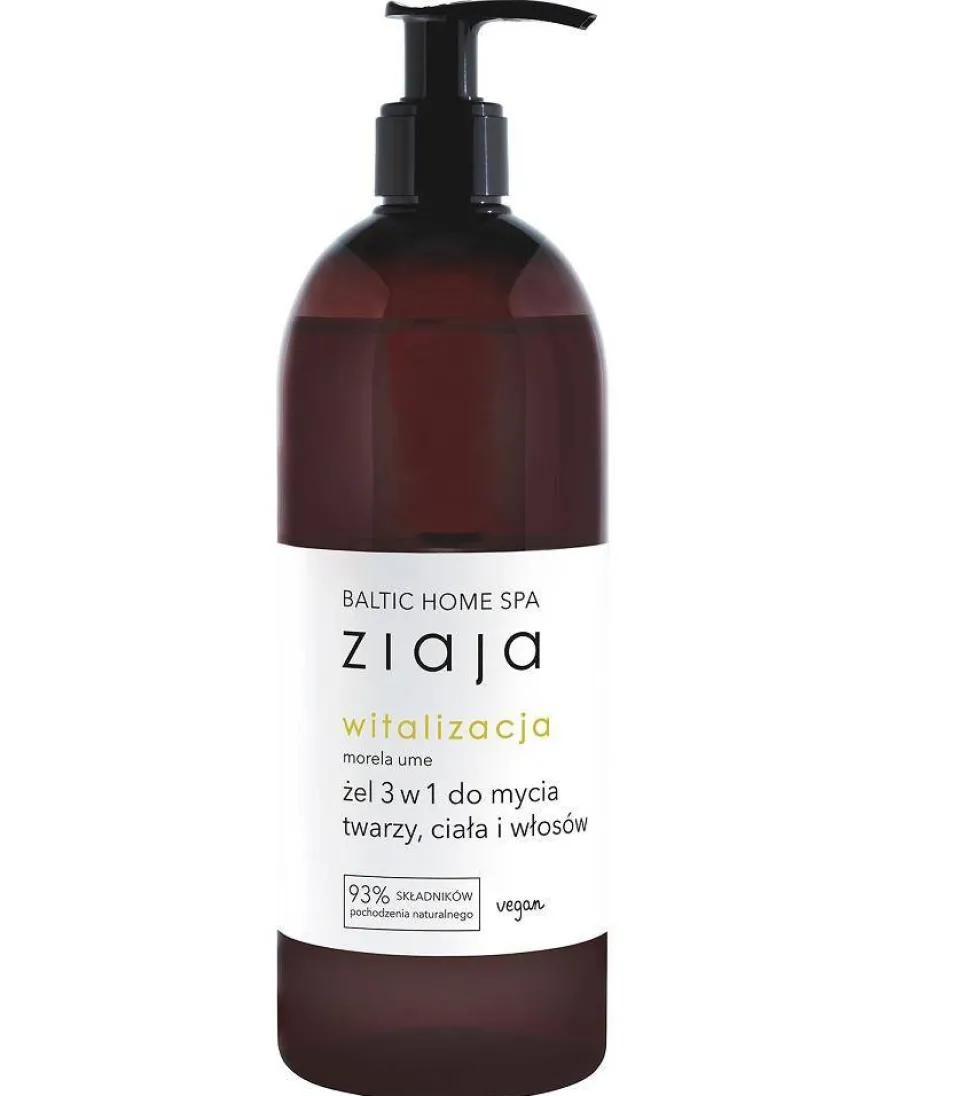 Ziaja Baltic Home Spa Witalizacja żel 3w1 do mycia twarzy ciała i włosów Morela Ume 500ml