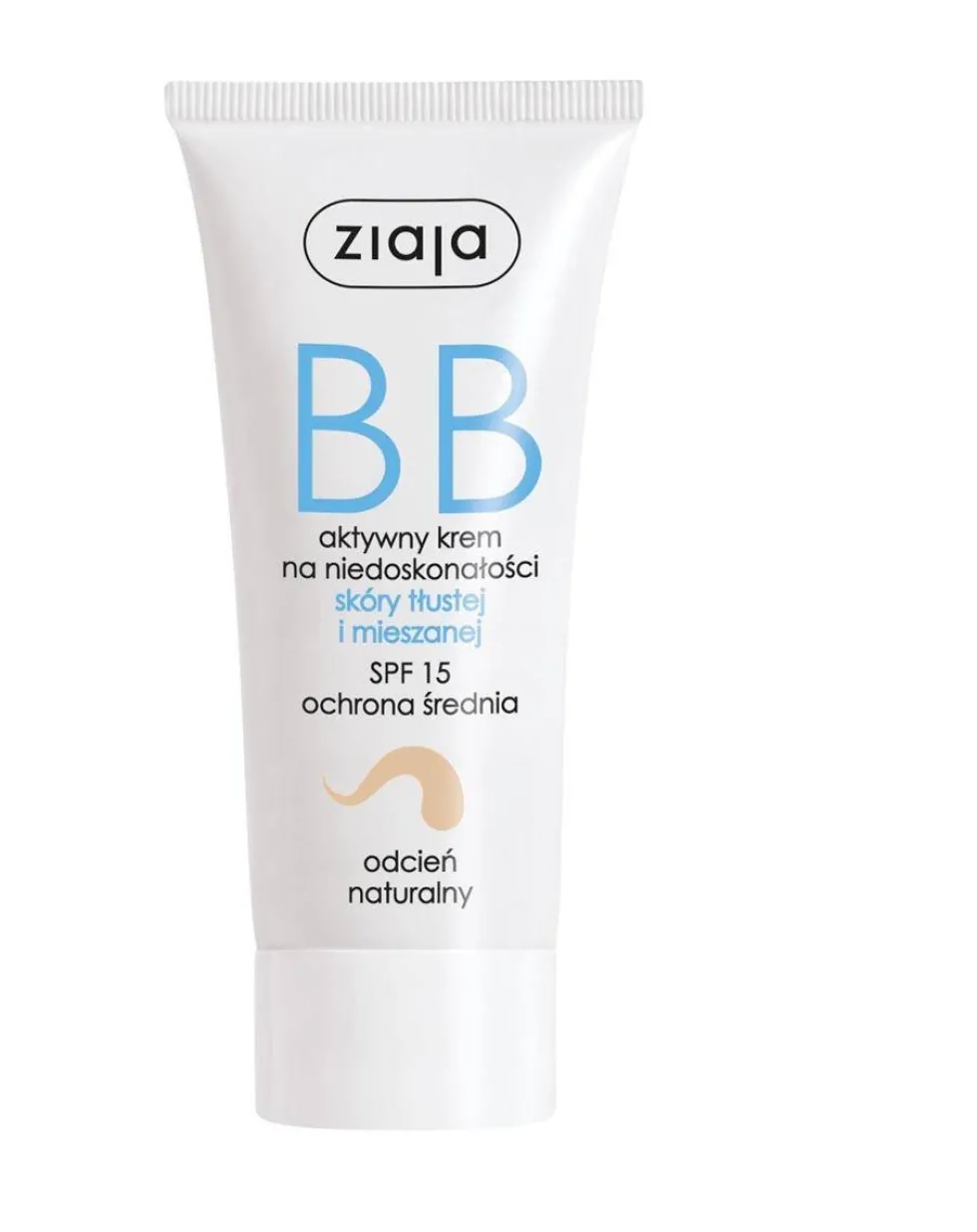 Ziaja BB aktywny krem na niedoskonałości skóry tłustej i mieszanej odcień naturalny 50ml