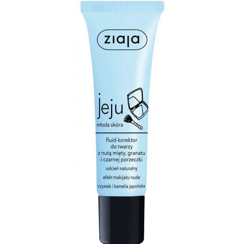Ziaja Jeju fluid-korektor do twarzy z nutą mięty granatu i czarnej porzeczki Odcień Naturalny 30ml